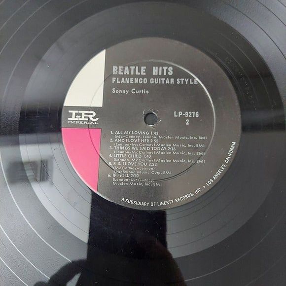 Sonny Curtis - Beatles Hits Flamenco Guitar Style Vinyl LP 1964 Imperial LP-9276 - Picture 11 of 11